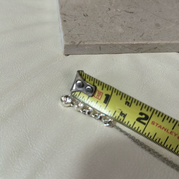 Like New 5 Stone Journey Pendant-Silver Toned-With Box - Picture 10 of 16